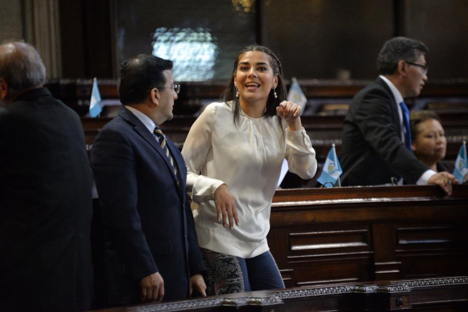 La diputada Patricia Sandoval se desmarcó antes de la votación de Rabbé. (Foto: Wilder López/Soy502)