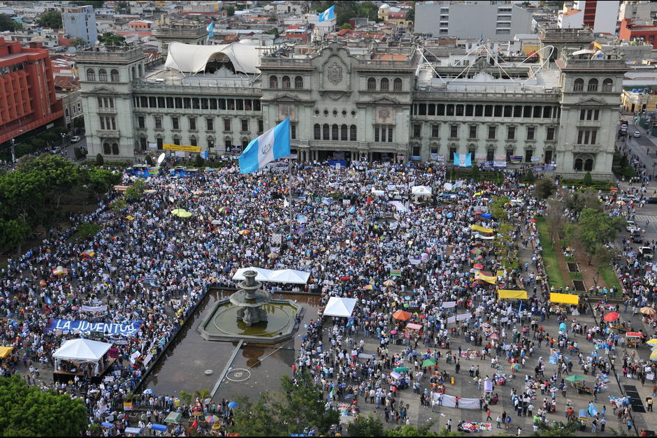 La Plaza Central en Guatemala ha sido el escenario desde hace cuatro meses de protestas contra la corrupción. (Foto: Jaime Franco/Nuestro Diario)&nbsp;