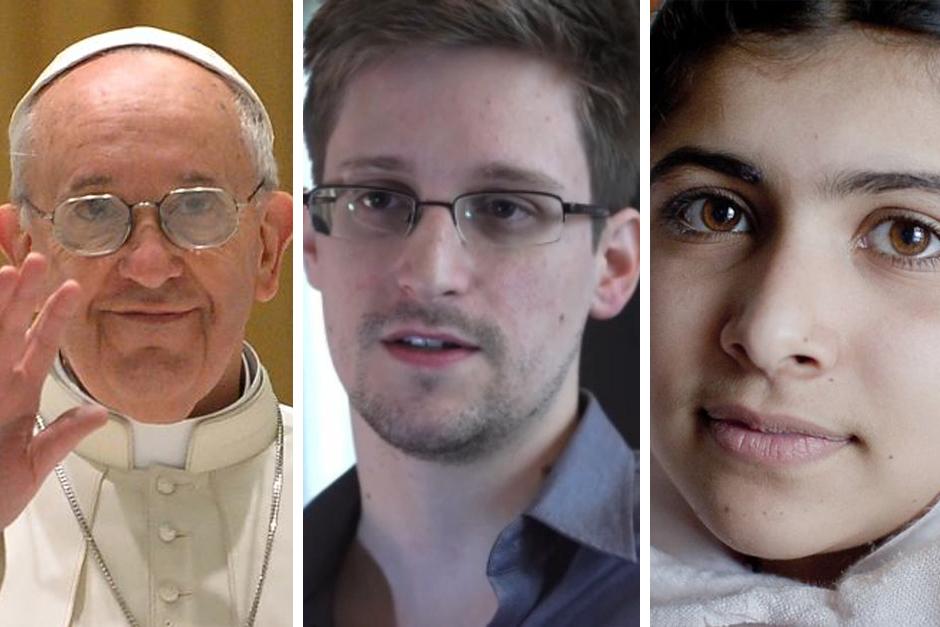 Papa Francisco, Edward Snowden y Malala&nbsp;Yusafzai, son los tres nombres que resaltan en la lista de nominados para el Premio Nobel de la Paz (Foto: Archivo)