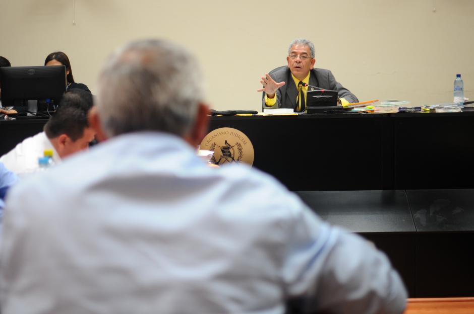 Pérez Molina apeló a la buena voluntad del juez con su declaración. (Foto: Alejandro Balán/Soy502) 