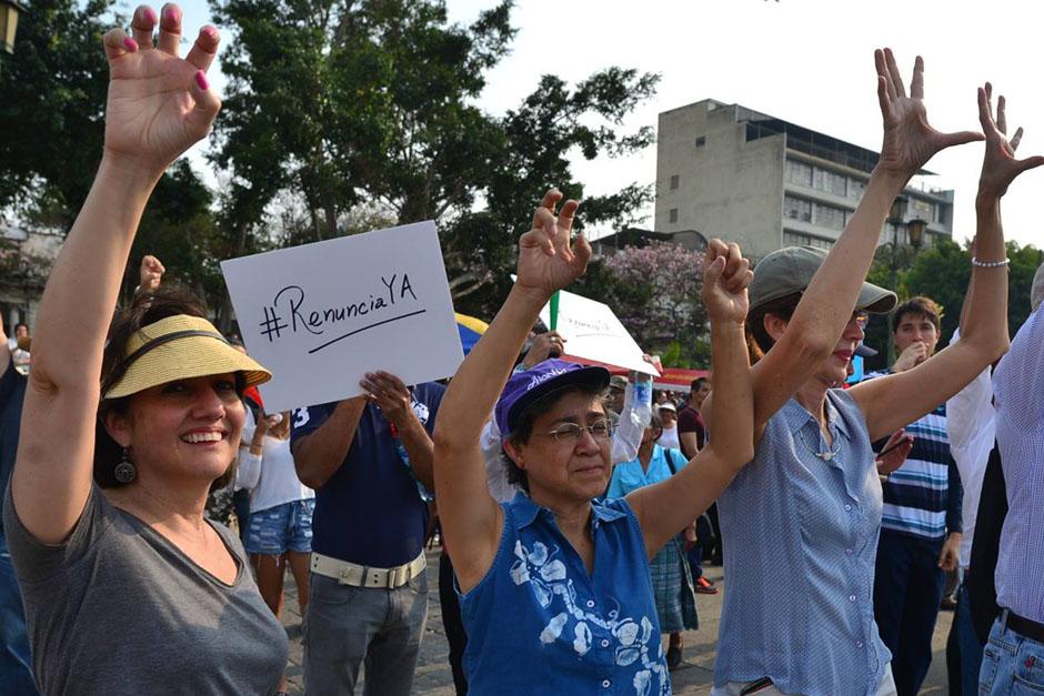 #RenunciaYA decían los manifestantes el sábado. (Foto: Wilder López/Soy502)