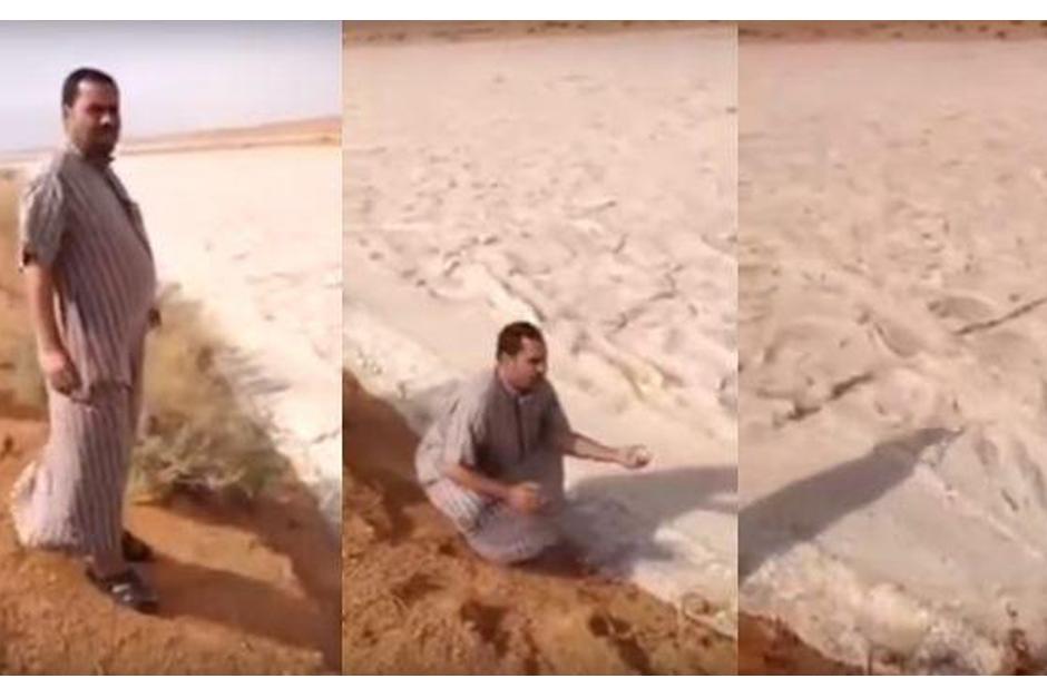 Un extraño río de arena apareció en Arabia Saudita. (Foto: YouTube/anastronautcartoon)