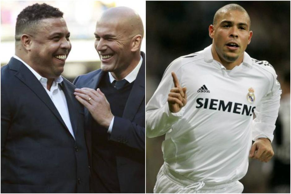 Ronaldo volvió al césped del Bernabéu y fue recibido por excompañeros. (Foto: Marca)