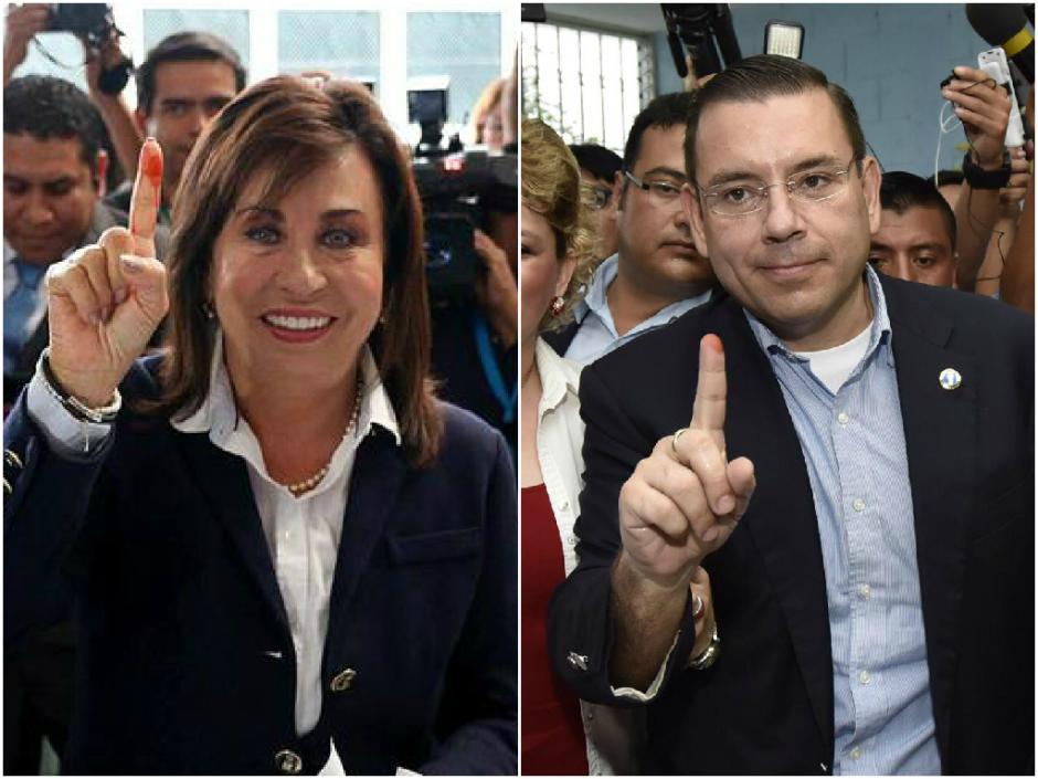 La candidata del partido UNE, Sandra Torres y el candidato del partido Líder, Manuel Baldizón se encuentran a muy poca diferencia de votos para pasar a segunda vuelta. (Fotos: EFE)