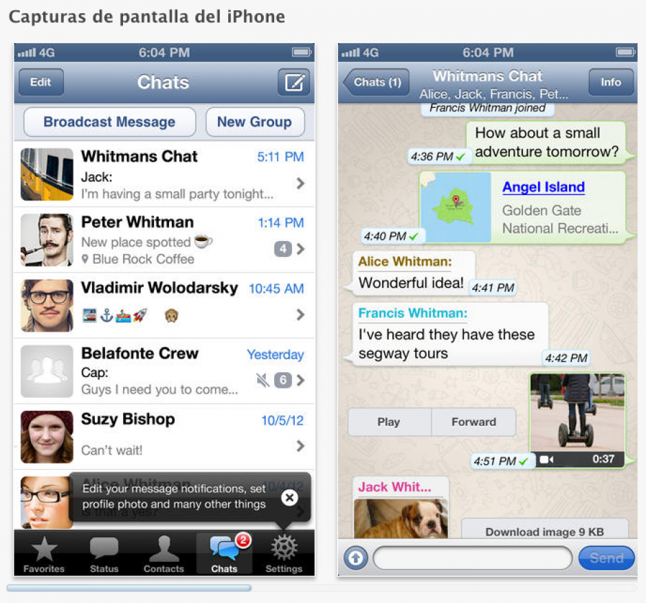 WhatsApp renueva su interfaz para iPhone.