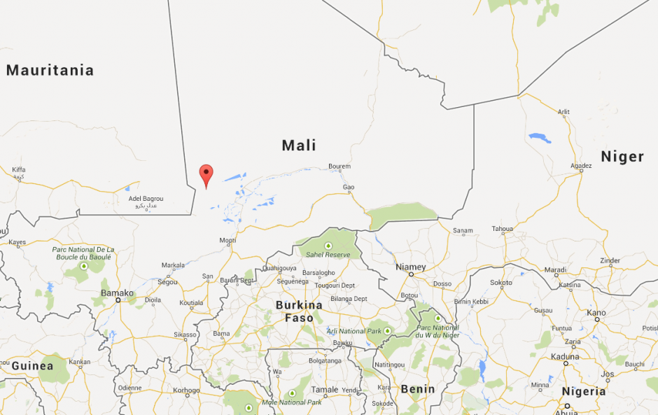 Avión fue localizado a 70 kilómetros de Tilemsi en Malí. (Imange: Google Maps/Soy502)&nbsp;