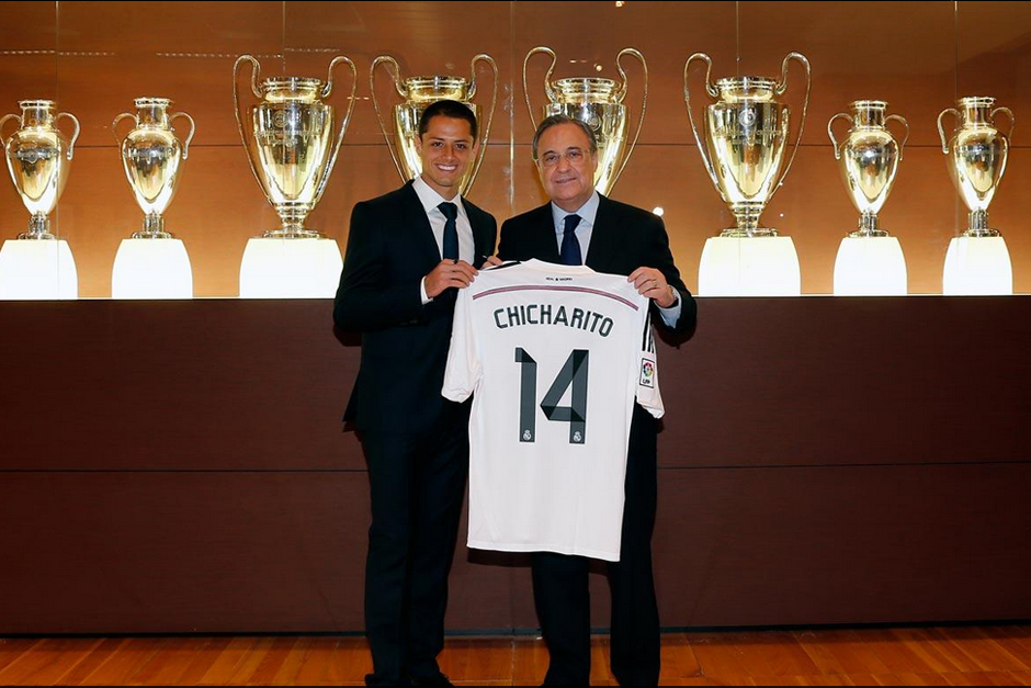 Javier "Chicharito" Hernández utilizará el número 14 con el Real Madrid. (Foto: realmadrid.com)