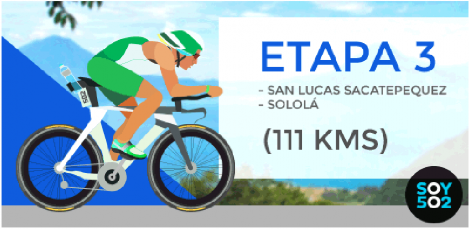 Cobertura de la etapa 3 de la Vuelta Ciclística a Guatemala.