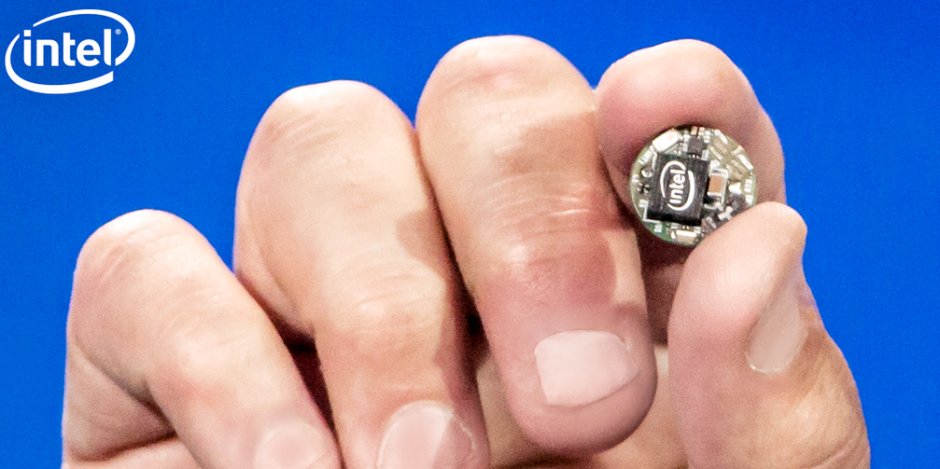 Curie es el chip desarrollado por Intel que se integrará a la tecnología vestible. (Foto: Intel/Twitter)