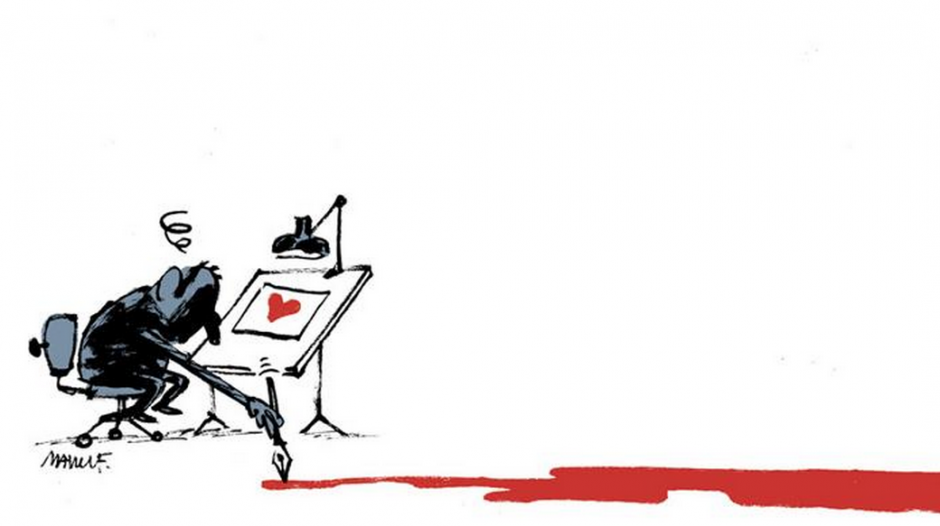 Con dibujos, los ilustradores de los medios de comunicación de todo el mundo recuerdan a los franceses, asesinados ayer. (Foto: Twitter @orgulloysatisfa)
