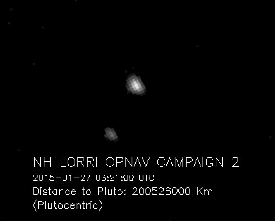 Esta es la primera foto que la nave "New Horizons" ha logrado enviar de Plutón. (Foto: NASA)