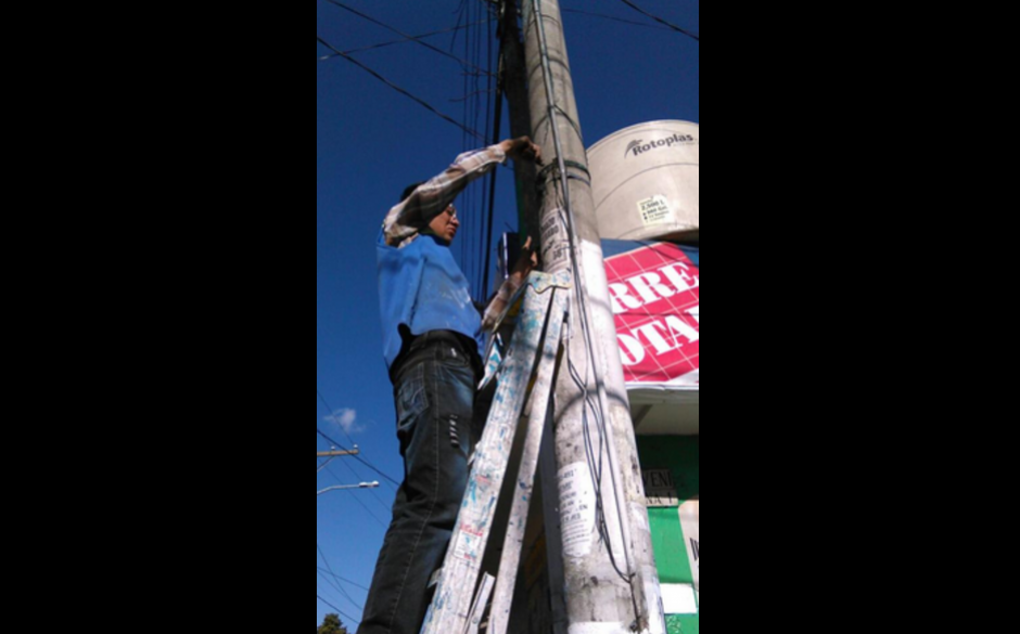 La Municipalidad de Villa Nueva prohibió el uso de postes y espacios para la publicidad comercial o política en el municipio. (Foto: Municipalidad de Villa Nueva)&nbsp;