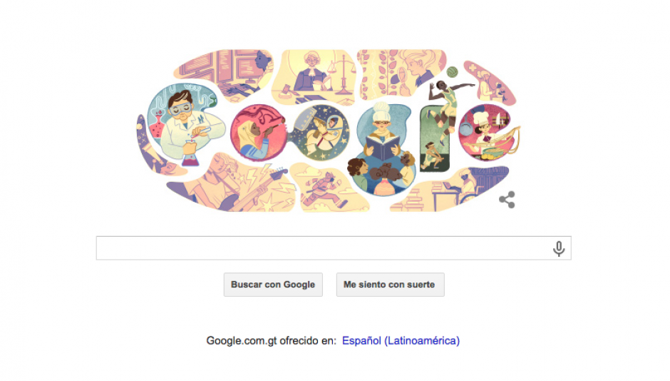 Con este Doodle, Google rinde homenaje a las mujeres trabajadoras del mundo.&nbsp;
