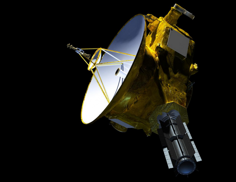Dibujo de la sonda espacial New Horizons que se encuentra a 1 unidad astronómica de Plutón. (Foto: NASA)