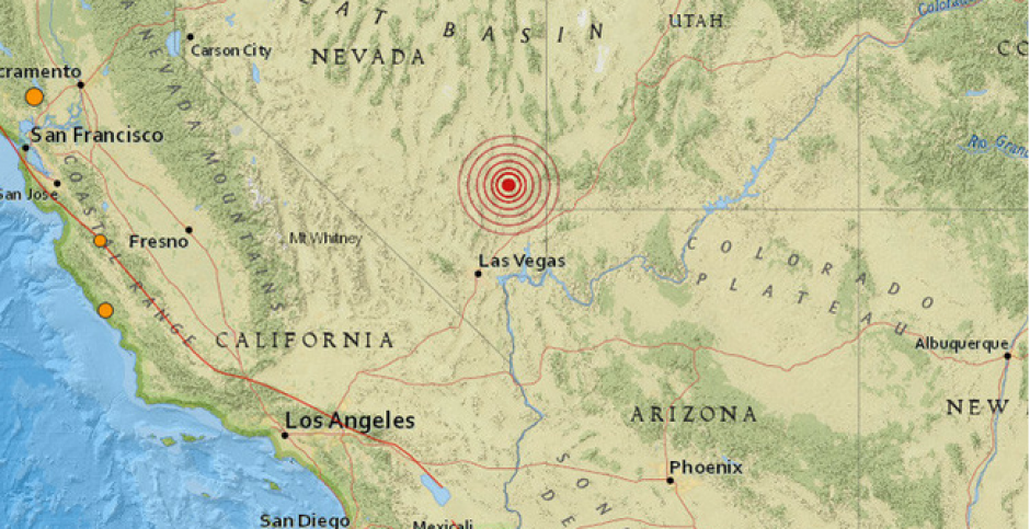 Sismo De Magnitud 5.4 Sacude El Estado De Nevada