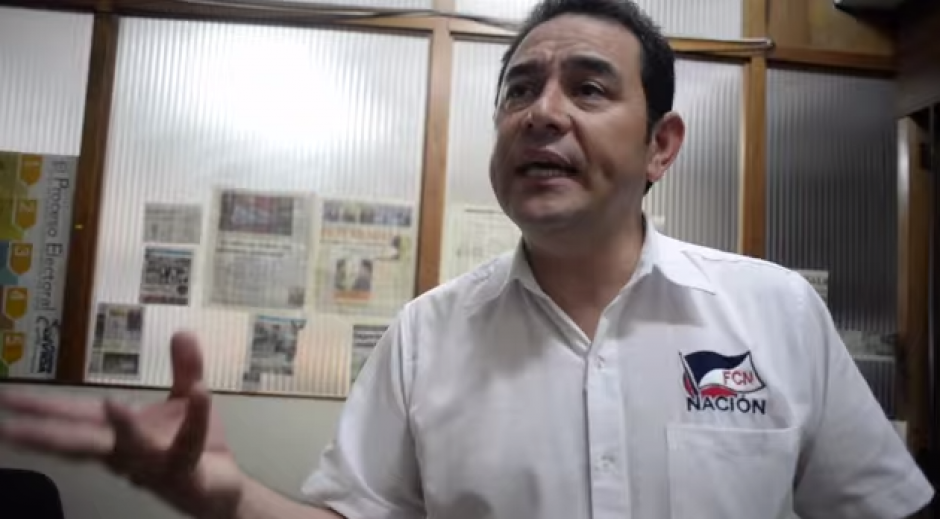 El precandidato a la presidencia por el partido FCN, Jimmy Morales denunció sobre campaña negra en su contra. &nbsp;(Foto: Soy/502)&nbsp;