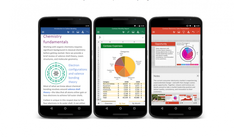 A partir de ahora los Smartphones con Android version KitKat 4.4 o superior podrán descargar Microsoft Office. (Imgen: Blog de Office)