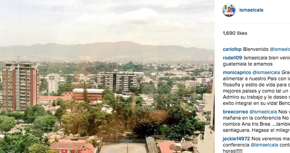 Ismael Cala arribó a Guatemala para su charla "EsCala a otro Nivel". (Foto: Instagram/IsmaelCala)