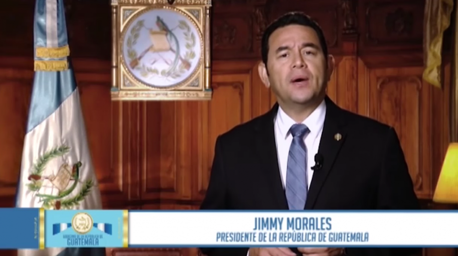 El presidente Jimmy Morales envió un mensaje televisado señalando sus logros a 100 días de Gobierno. (Foto: Archivo/Soy502)