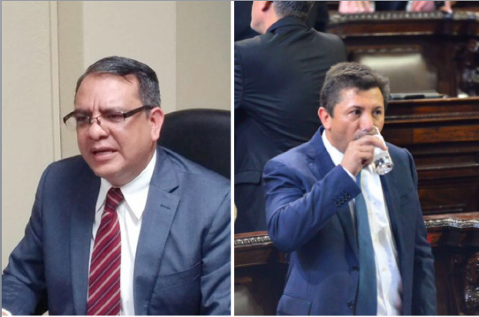 Los diputados señalados Selvin García (i) y Julio López Villatoro (d) presentaron su renuncia este 1 de junio. (Foto: Archivo/Soy502)