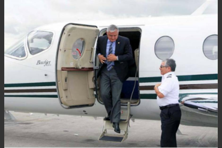El expresidente Otto Pérez Molina adquirió un jet que costó 1 millón 600 mil dólares (12 millones 212 mil 528 quetzales). (Foto: Cortesía CICIG)