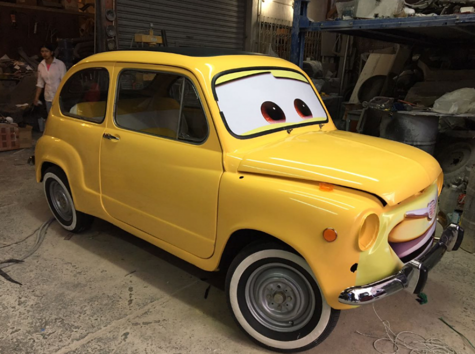 Este Fiat 500 es el vendedor de neumáticos llamado Luigi. (Foto: Pepe Cohen/Facebook)