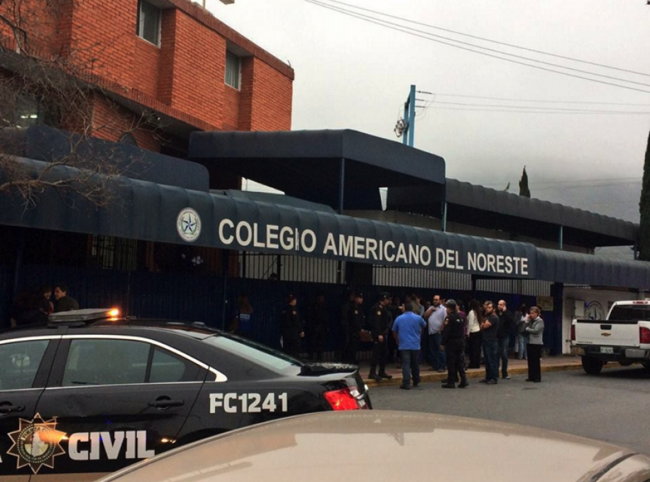 Esta es la fachada del colegio en Monterrey donde fue el ataque. (Foto: Alerta Roja Monterrey)