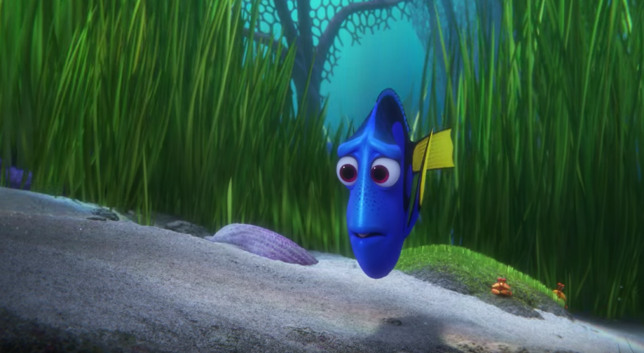 Dory busca a su familia. (Captura de pantalla: TheEllenShow/Youtube)