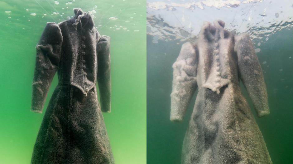 La artista Sigalit Landau sumergió un vestido en el Mar Muerto. (Foto: Instagram)