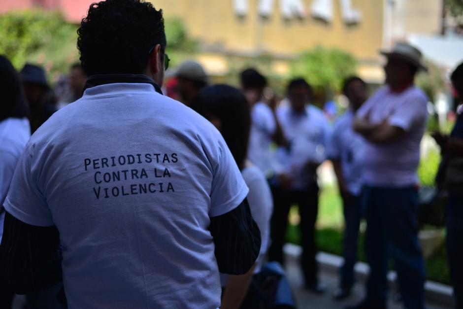 Comunicadores se manifestaron en contra de los asesinatos de periodistas en Mazatenango, Suchitepéquez. (Foto: Wilder López/Soy502)