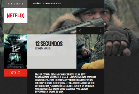 Vota por la película guatemalteca "12 segundos" en los Premios Netflix 