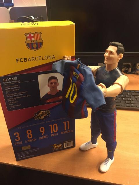 Empresa de juguetes ya vende el festejo de Messi en el Bernabéu