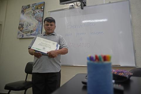 Pedro Perebal, un ragazzo que podrá practicar su italiano