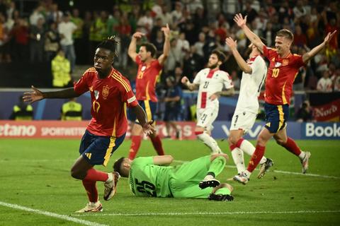 España golea a Georgia y enfrentará a Alemania en cuartos de final