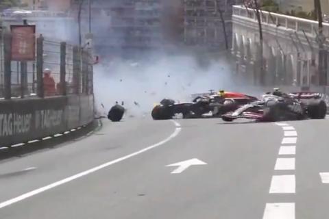 Checo Pérez sufre accidente en el GP de Mónaco de la Fórmula 1