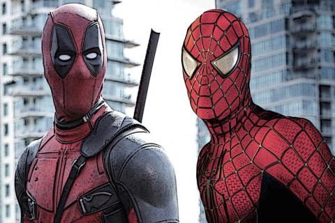 Los memes del beso entre actores de Deadpool y Spiderman