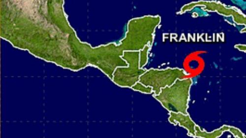 Se prevén lluvias para este lunes por la Tormenta Tropical Franklin