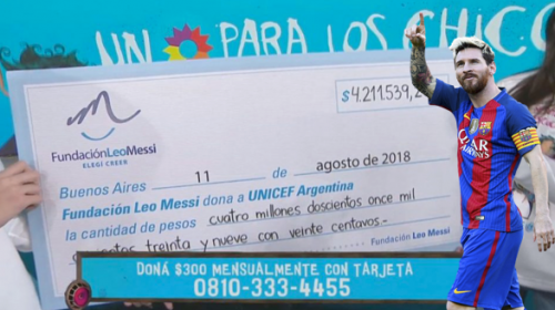 Lionel Messi rompe récord solidario