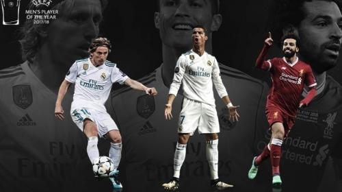 Modric, Salah y Cristiano, los tres mejores jugadores de Europa