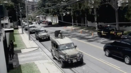 Video de la CICIG muestra cómo los autos de la PNC rondaron la sede