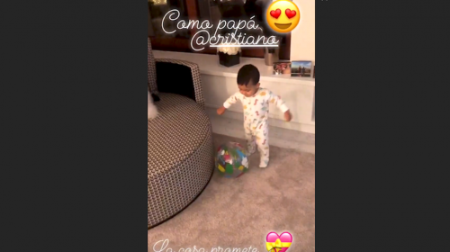 El tierno video del hijo menor de Cristiano jugando al fútbol