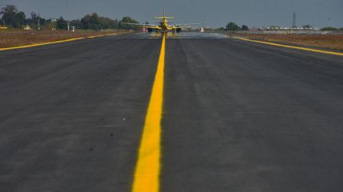 Así quedó la nueva pista de aterrizaje del aeropuerto La Aurora