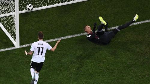 Alemania marca por fin su primer gol en el Mundial y empata a Suecia