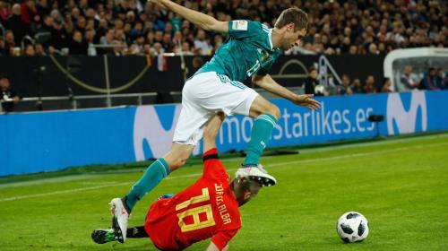 A puros golazos, España y Alemania empatan en Düsseldorf