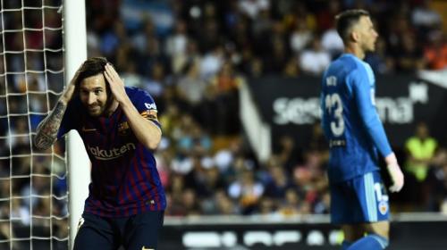 Messi empata ante el Valencia y vuelve a celebrar para sus hijos
