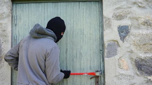 Dos ladrones intentaron robarse un televisor y todo queda grabado