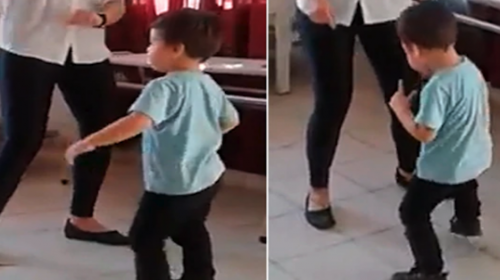 Maestra saca a bailar a niño "tímido" y este le da una lección