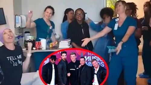 Enfermeras llevan concierto de Backstreet Boys a una paciente 