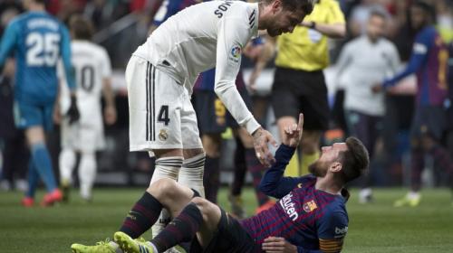 La agresión de Ramos a Messi y la molesta reacción del argentino