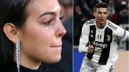 Georgina Rodríguez lloró tras el gol de Cristiano Ronaldo